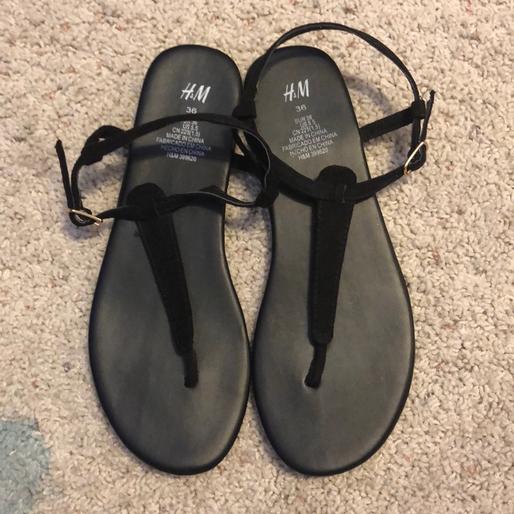 black H&M sandals